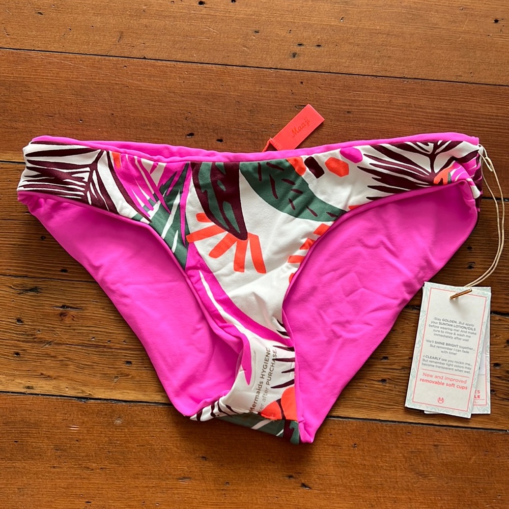 Maaji swim bottoms- fuchsia, reversible!